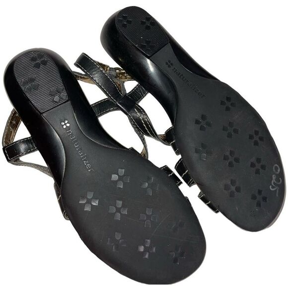 Naturalizer Black Leather Sandals - Size 7.5 - Picture 3 of 6